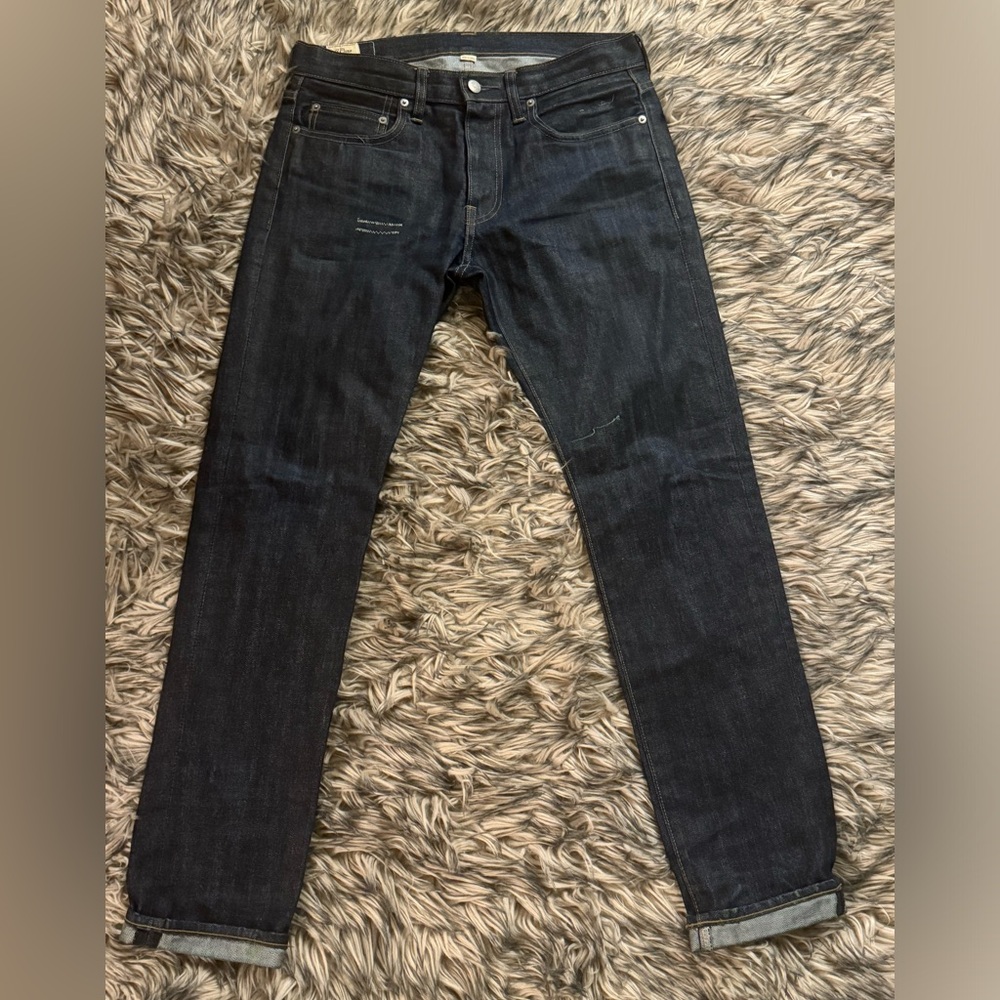 JCREW J. CREW JAPANESE DENIM DARK WAS SZ 30 30x32 Shadow Wash